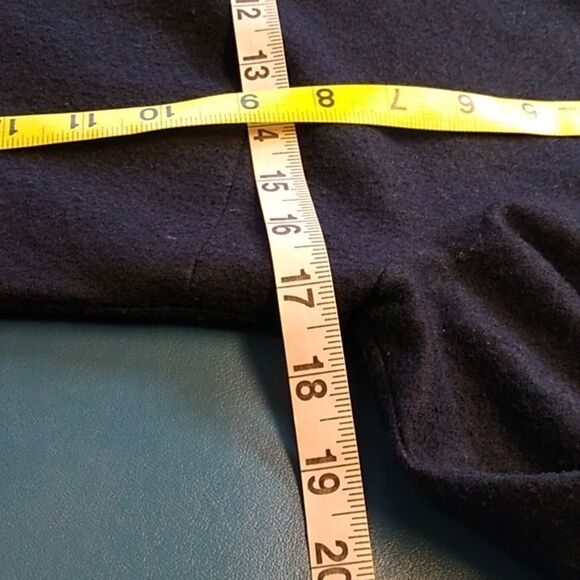 Pierre Cardin Wool Blend Gold Tone Zipper Front Burgundy/Navy Midi Dress - Picture 12 of 13